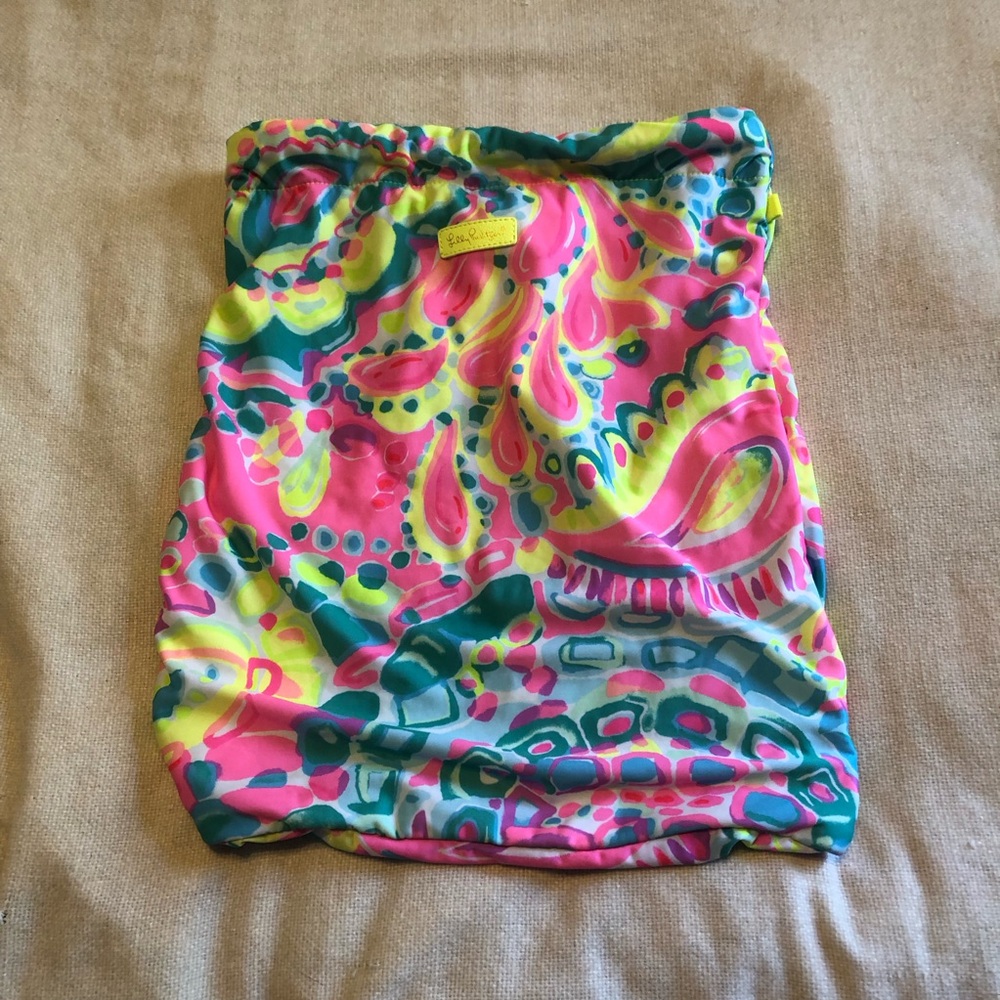 Lilly Pulitzer drawstring beach bag